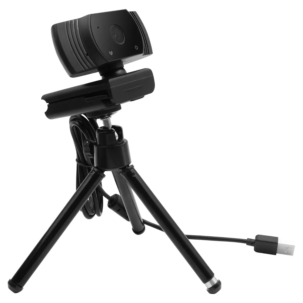 1080P 30FPS Wide Angle Webcam with Tripod and Mic